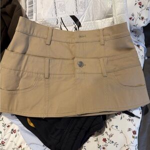 Zara Tan Mini Skirt